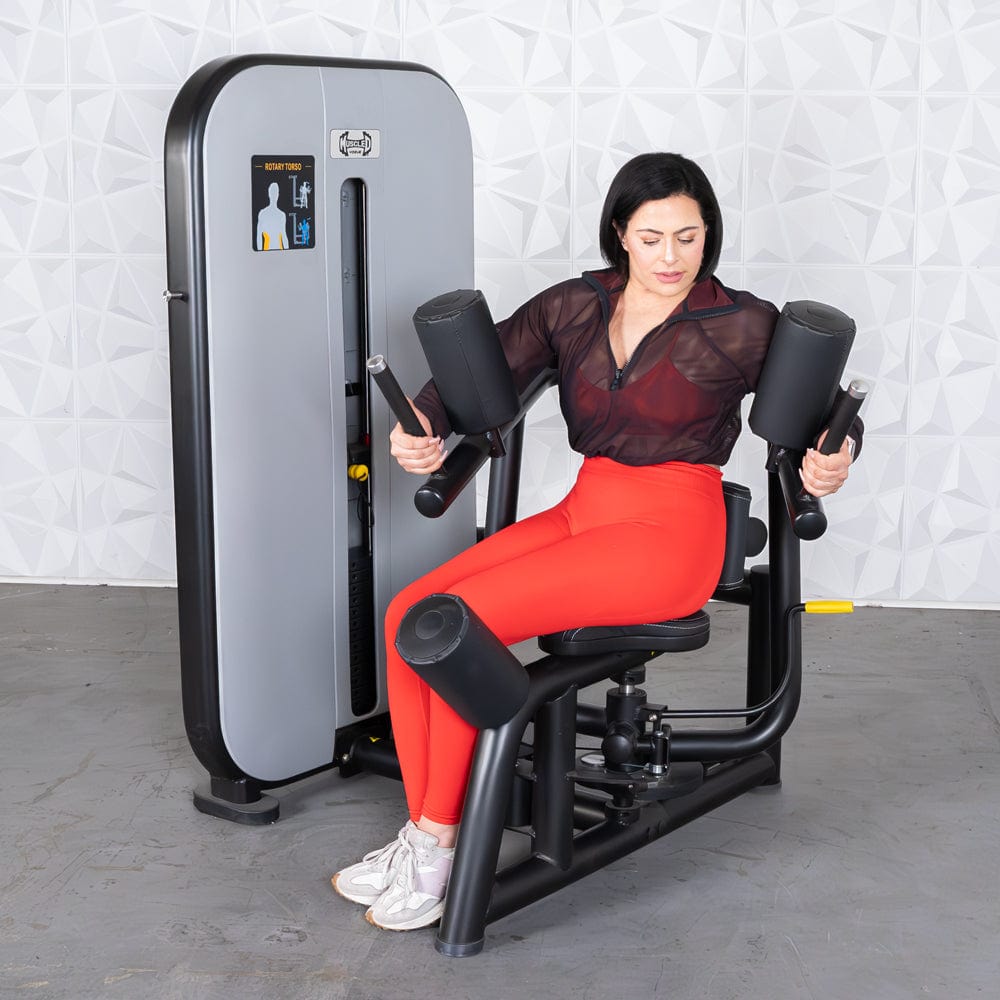 Vogue Rotary Torso - Muscle D Fitness - AdjustableSeat - Pin Selectorized - Grit Grind Strength
