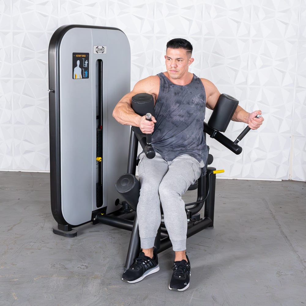 Vogue Rotary Torso - Muscle D Fitness - AdjustableSeat - Pin Selectorized - Grit Grind Strength