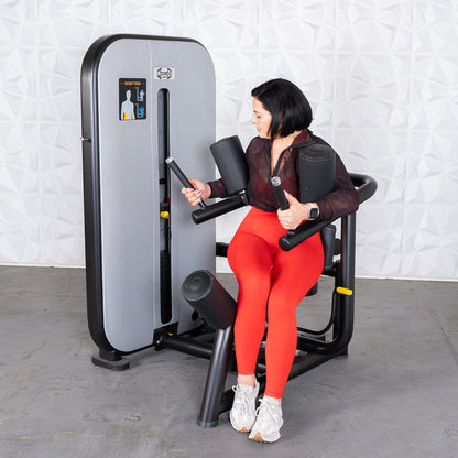 Vogue Rotary Torso - Muscle D Fitness - AdjustableSeat - Pin Selectorized - Grit Grind Strength
