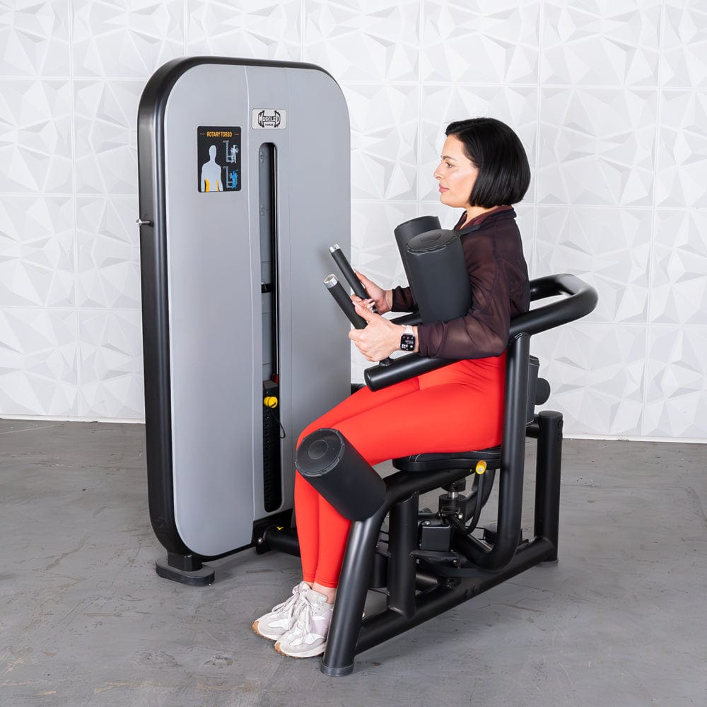 Vogue Rotary Torso - Muscle D Fitness - AdjustableSeat - Pin Selectorized - Grit Grind Strength