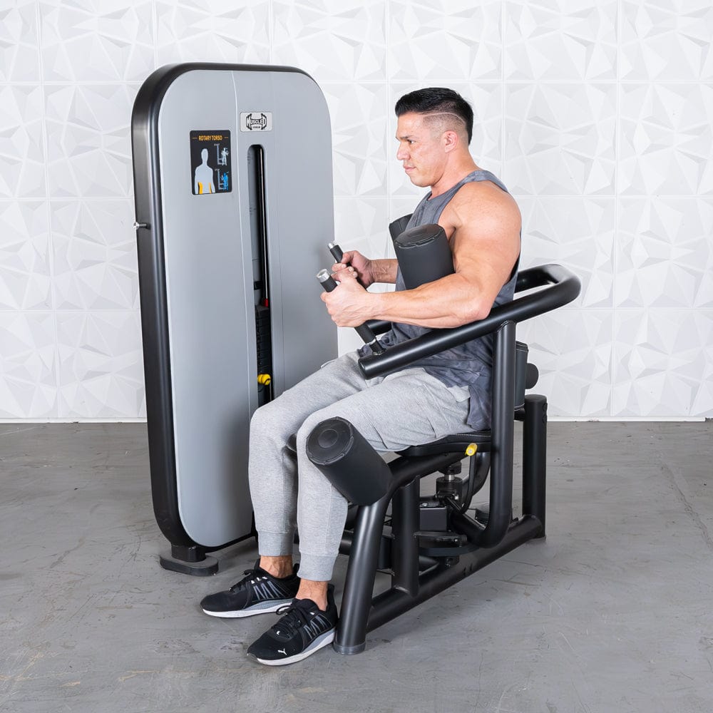 Vogue Rotary Torso - Muscle D Fitness - AdjustableSeat - Pin Selectorized - Grit Grind Strength