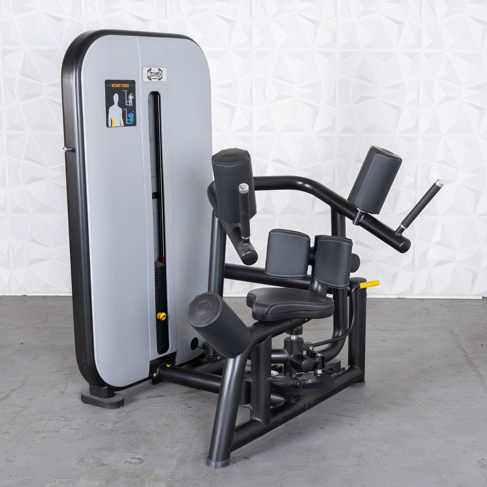 Vogue Rotary Torso - Muscle D Fitness - AdjustableSeat - Pin Selectorized - Grit Grind Strength