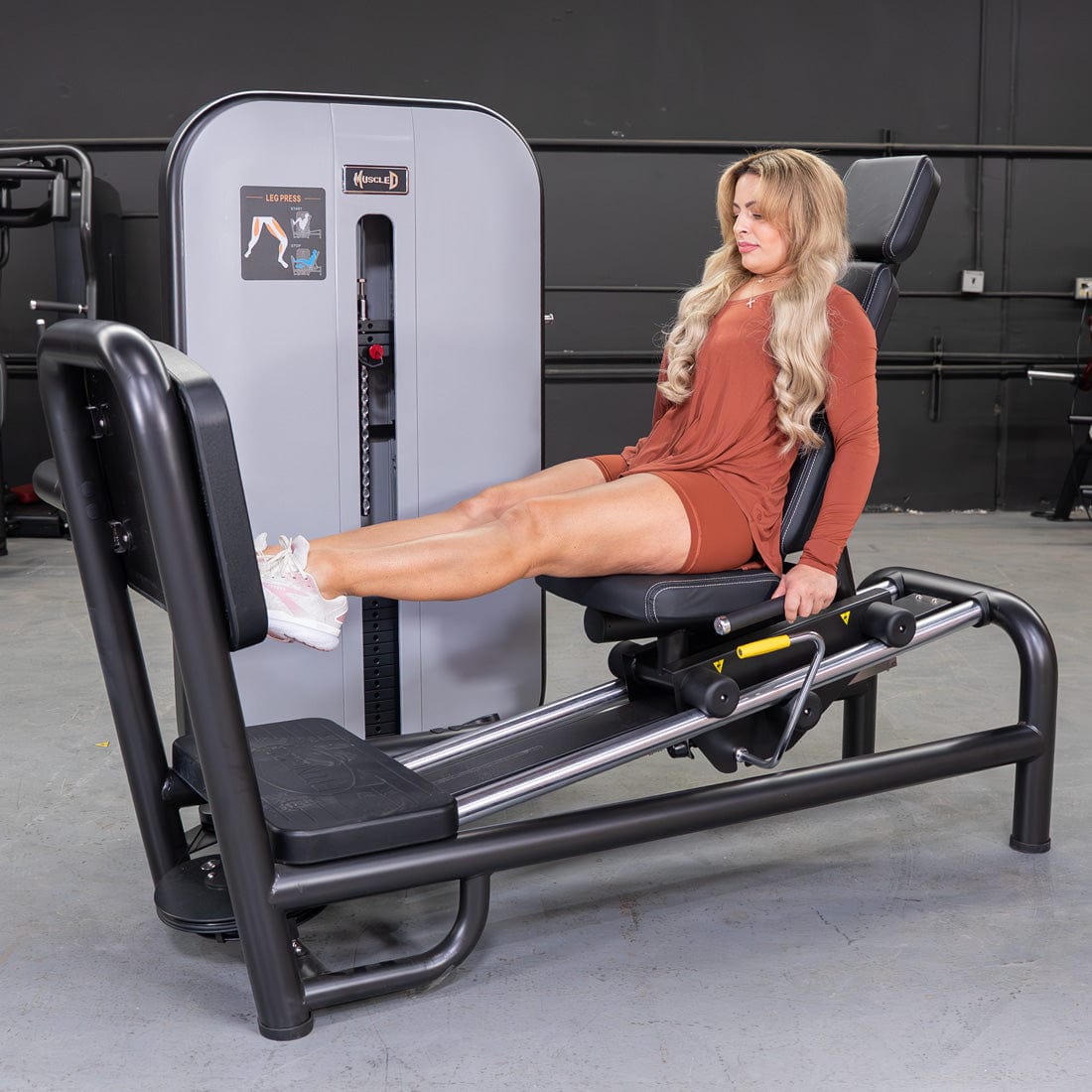 Vogue Selectorized Leg Press | 240lb Stack | Muscle D - Grit Grind Strength