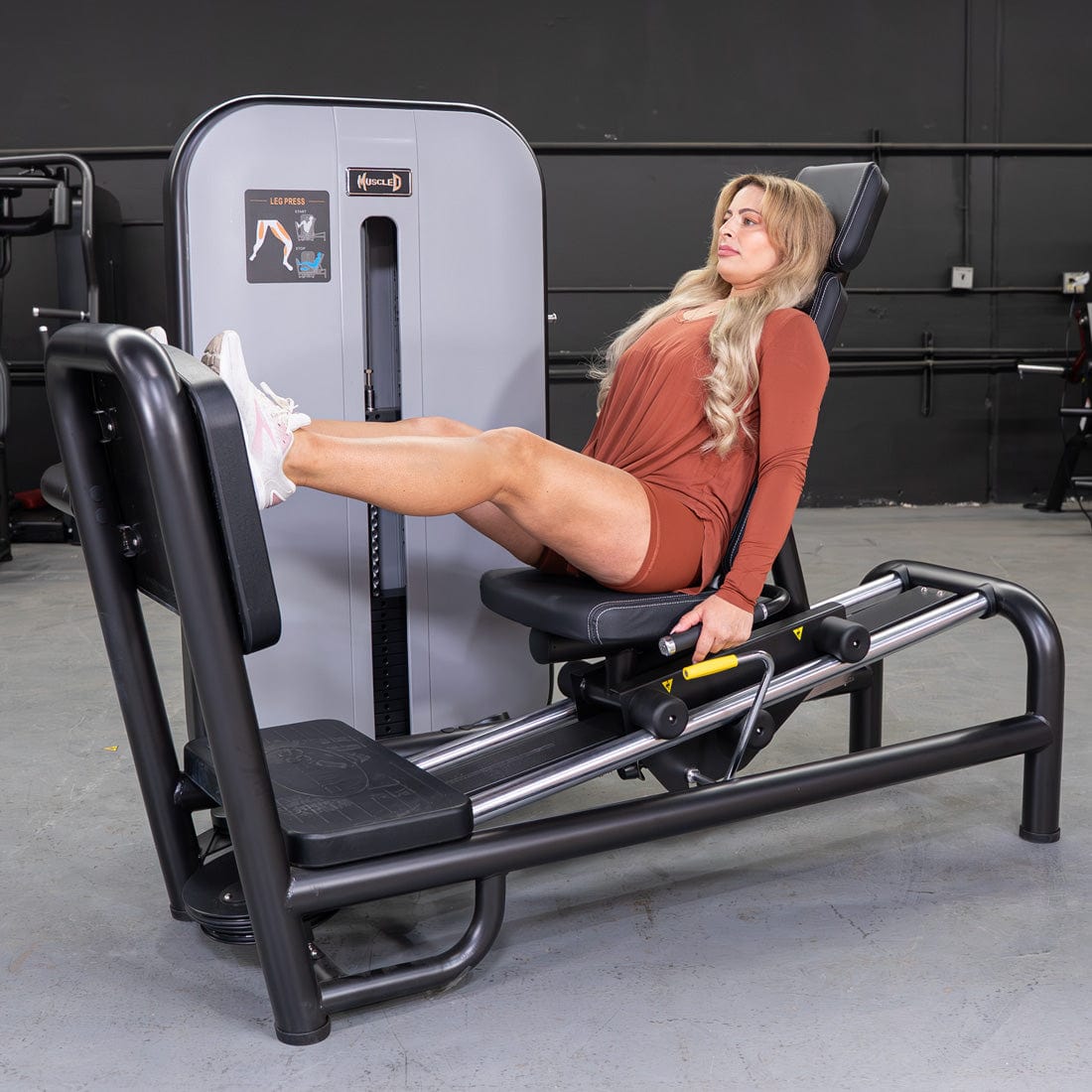 Vogue Selectorized Leg Press | 240lb Stack | Muscle D - Grit Grind Strength