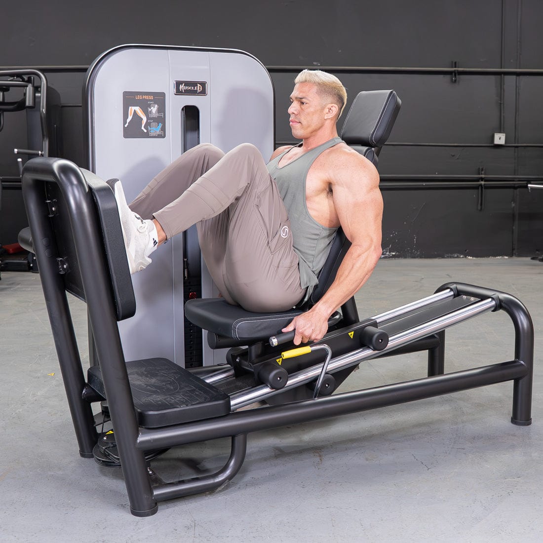 Vogue Selectorized Leg Press | 240lb Stack | Muscle D - Grit Grind Strength