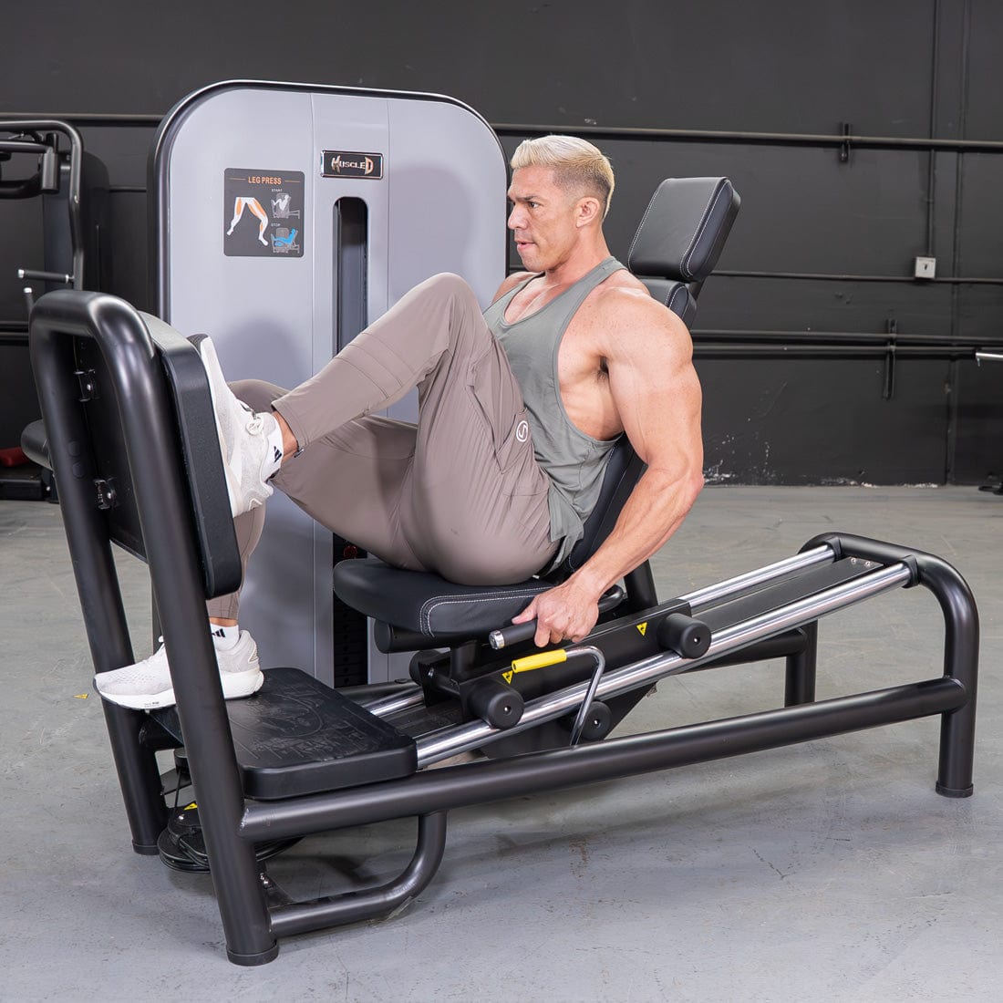 Vogue Selectorized Leg Press | 240lb Stack | Muscle D - Grit Grind Strength
