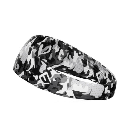 White Dual Camo Headband - Grit Grind Strength
