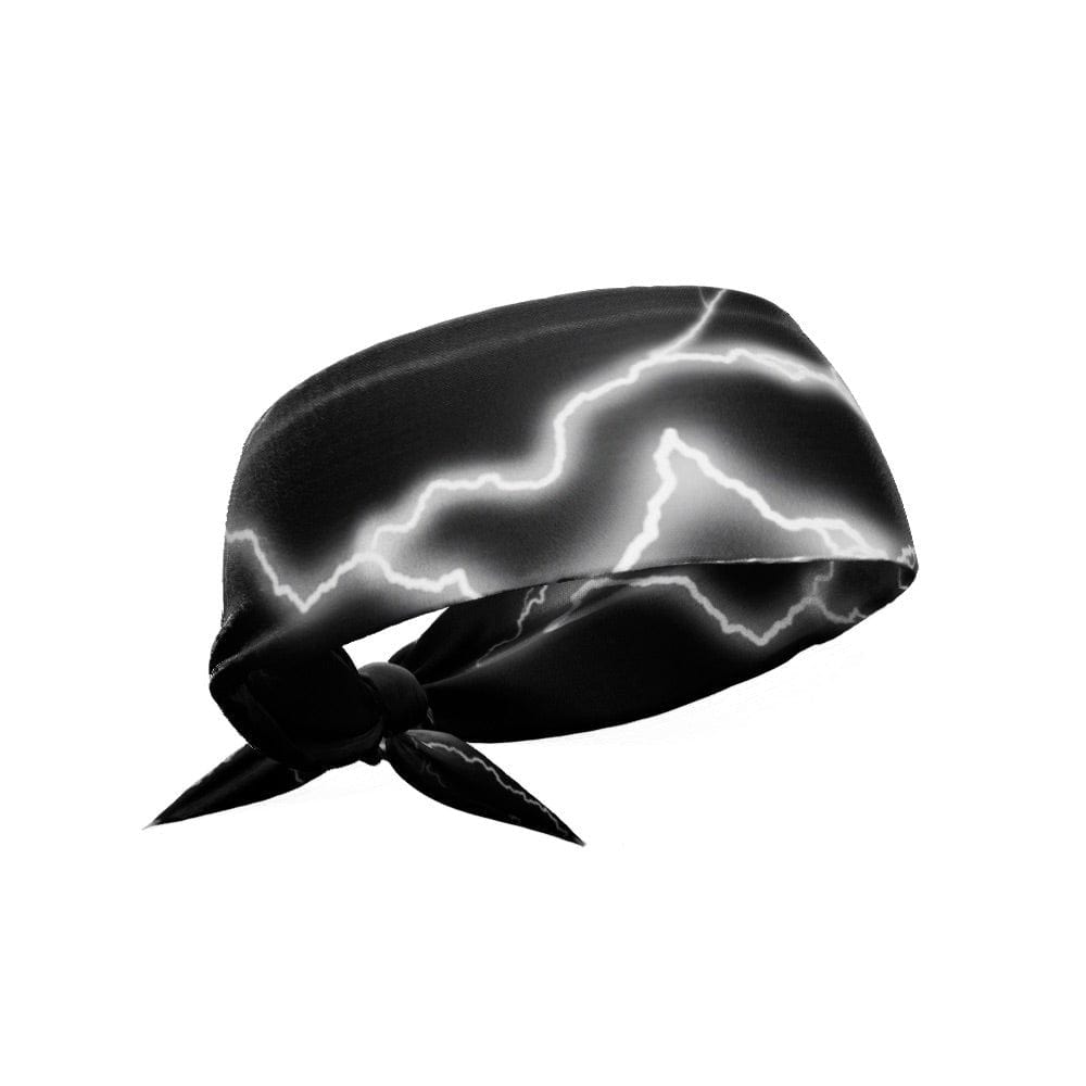 White Lightning Tie Headband - Grit Grind Strength