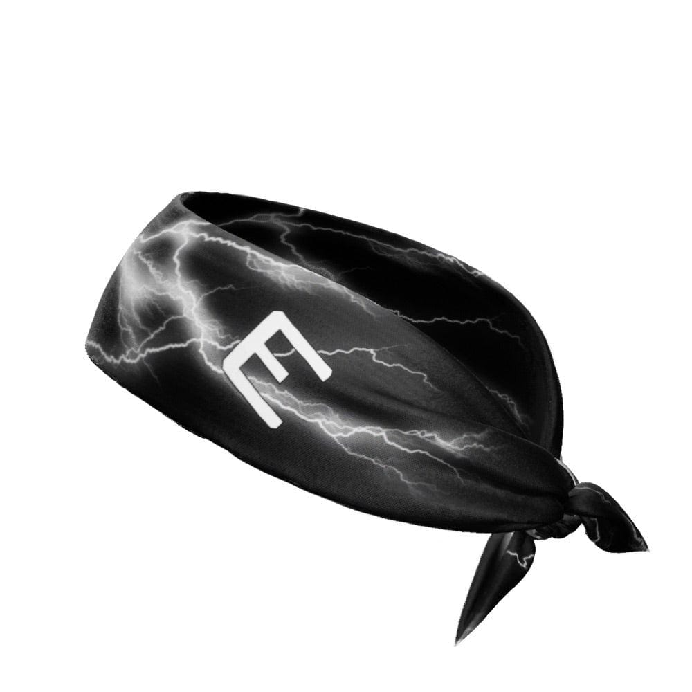 White Lightning Tie Headband - Grit Grind Strength