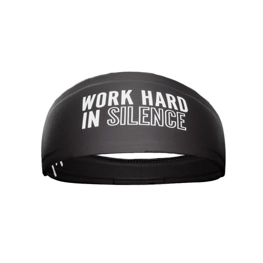 Work Hard In Silence Headband - Grit Grind Strength