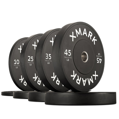 XMARK 230 lb Set Commercial Black Bumper Plates (LB)