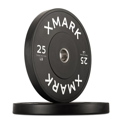 XMARK 25 lb Pair Commercial Black Bumper Plates (LB)