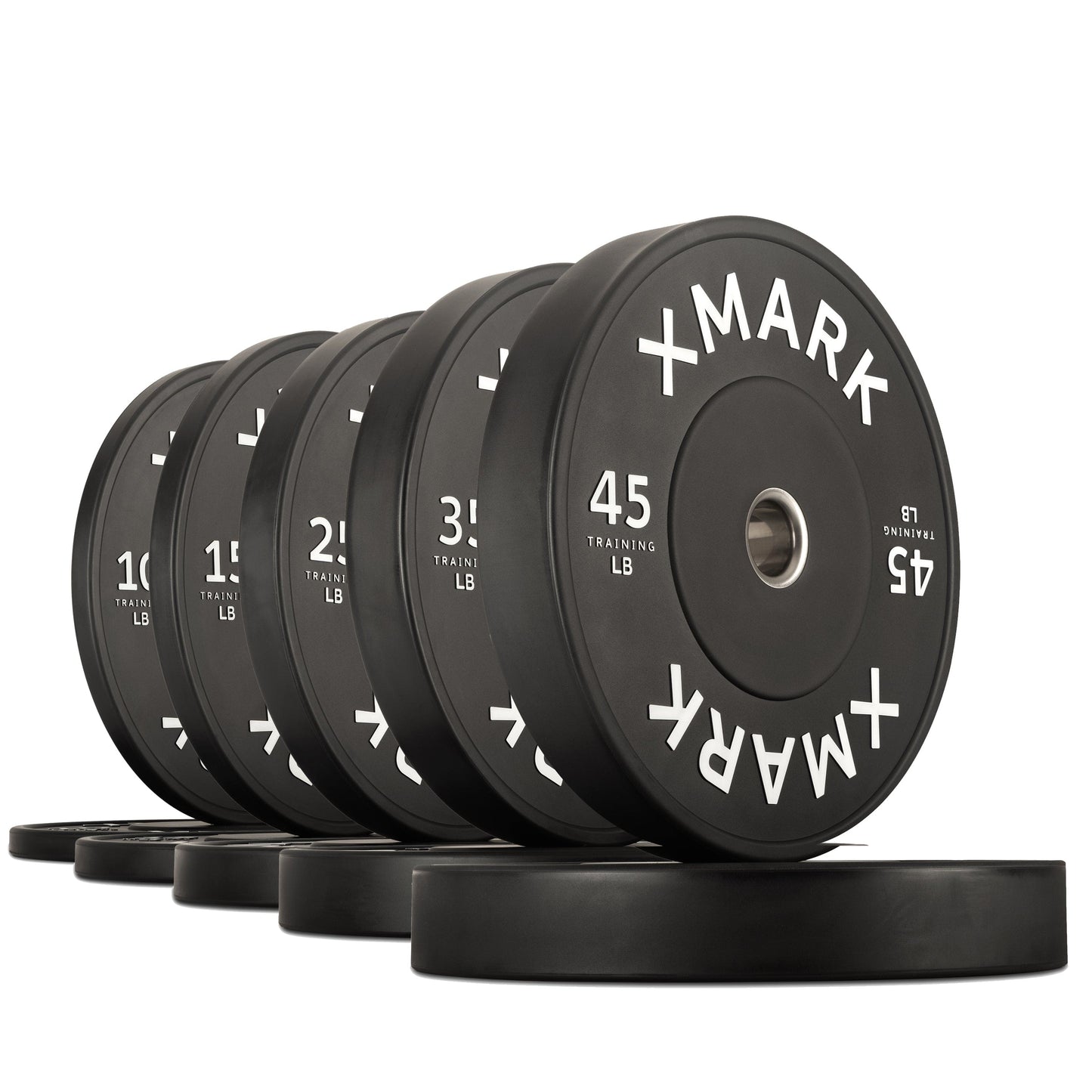 XMARK 260 lb Set Commercial Black Bumper Plates (LB)