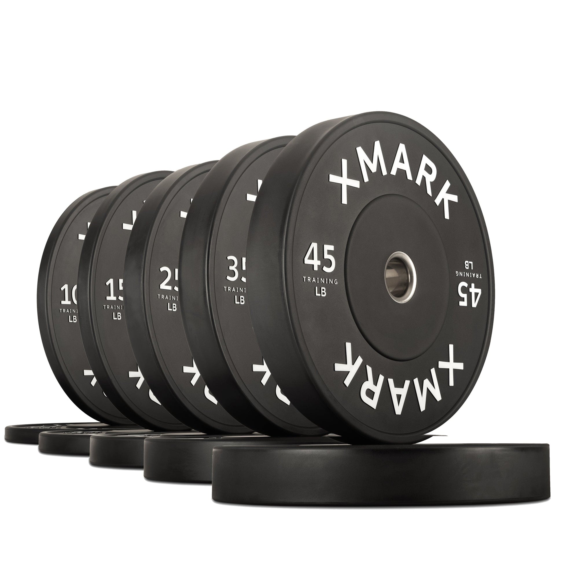 XMARK 260 lb Set Commercial Black Bumper Plates (LB)