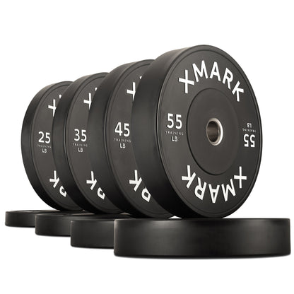 XMARK 320 lb Set Commercial Black Bumper Plates (LB)
