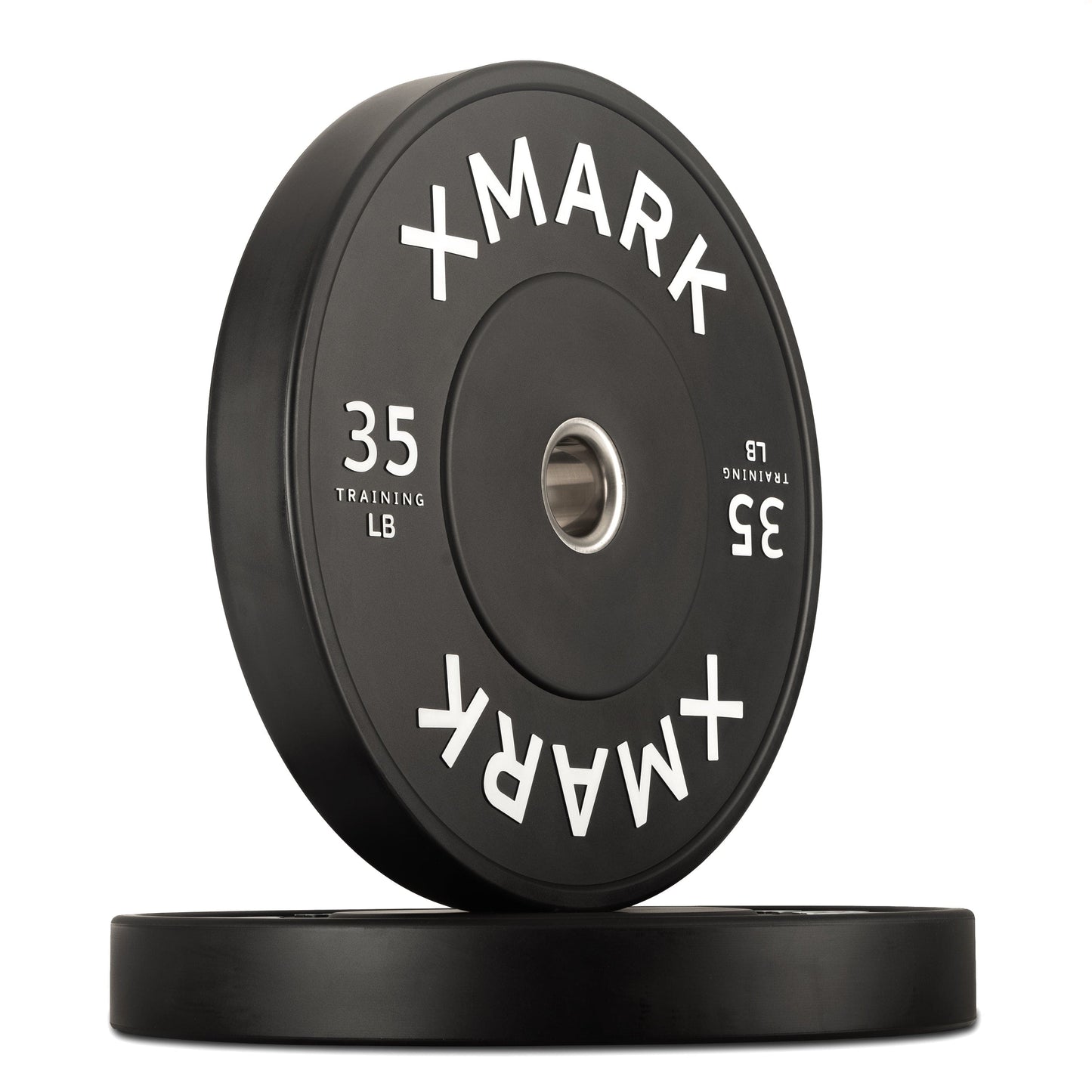 XMARK 35 lb Pair Commercial Black Bumper Plates (LB)