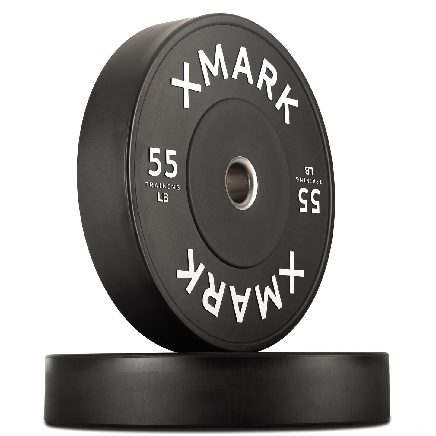 XMARK 55 lb Pair Commercial Black Bumper Plates (LB)