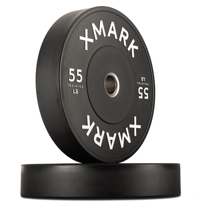 XMARK 55 lb Pair Commercial Black Bumper Plates (LB)