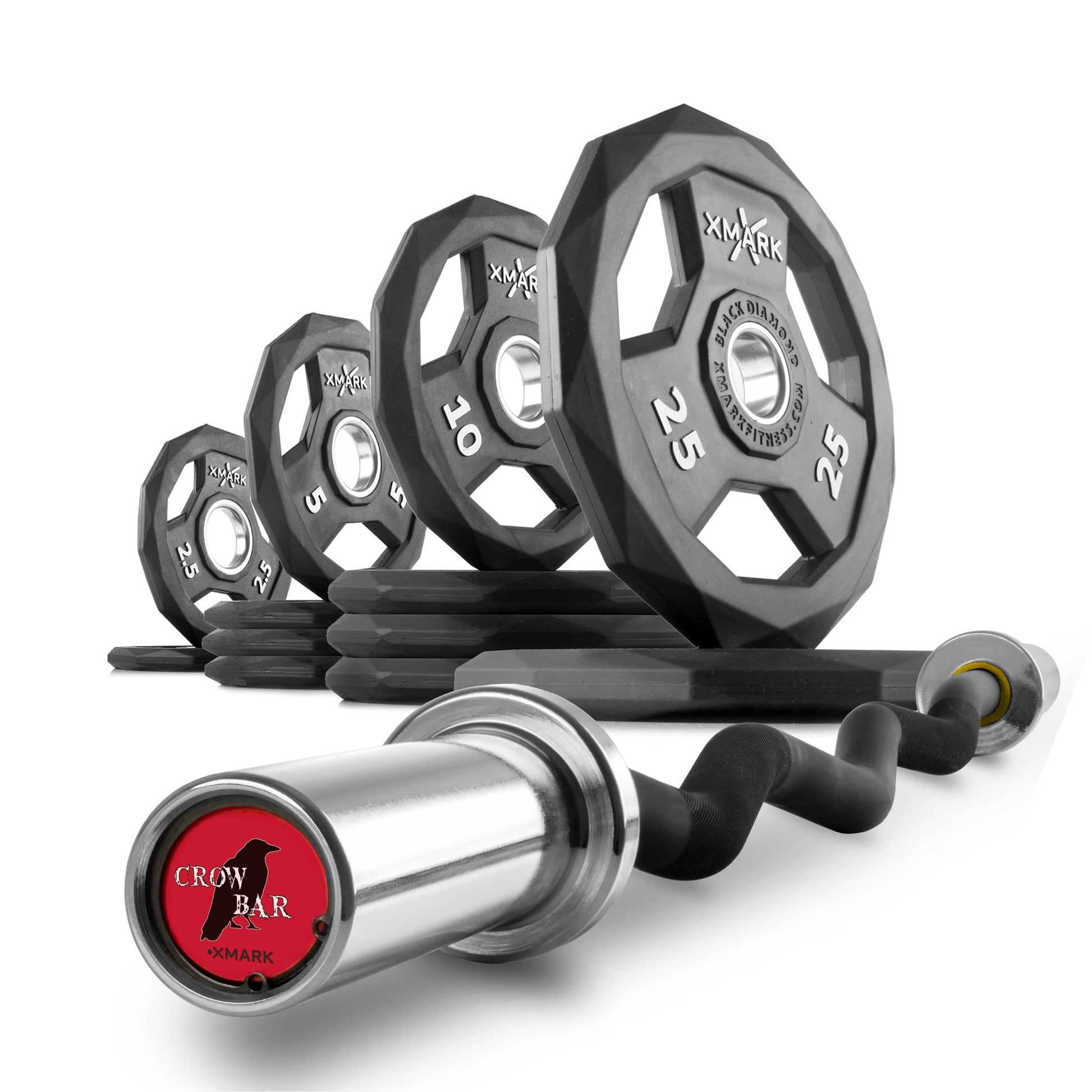 XMARK Weight Sets & Bundles Black Diamond® Olympic Weight Plates and Curl Barbell Sets