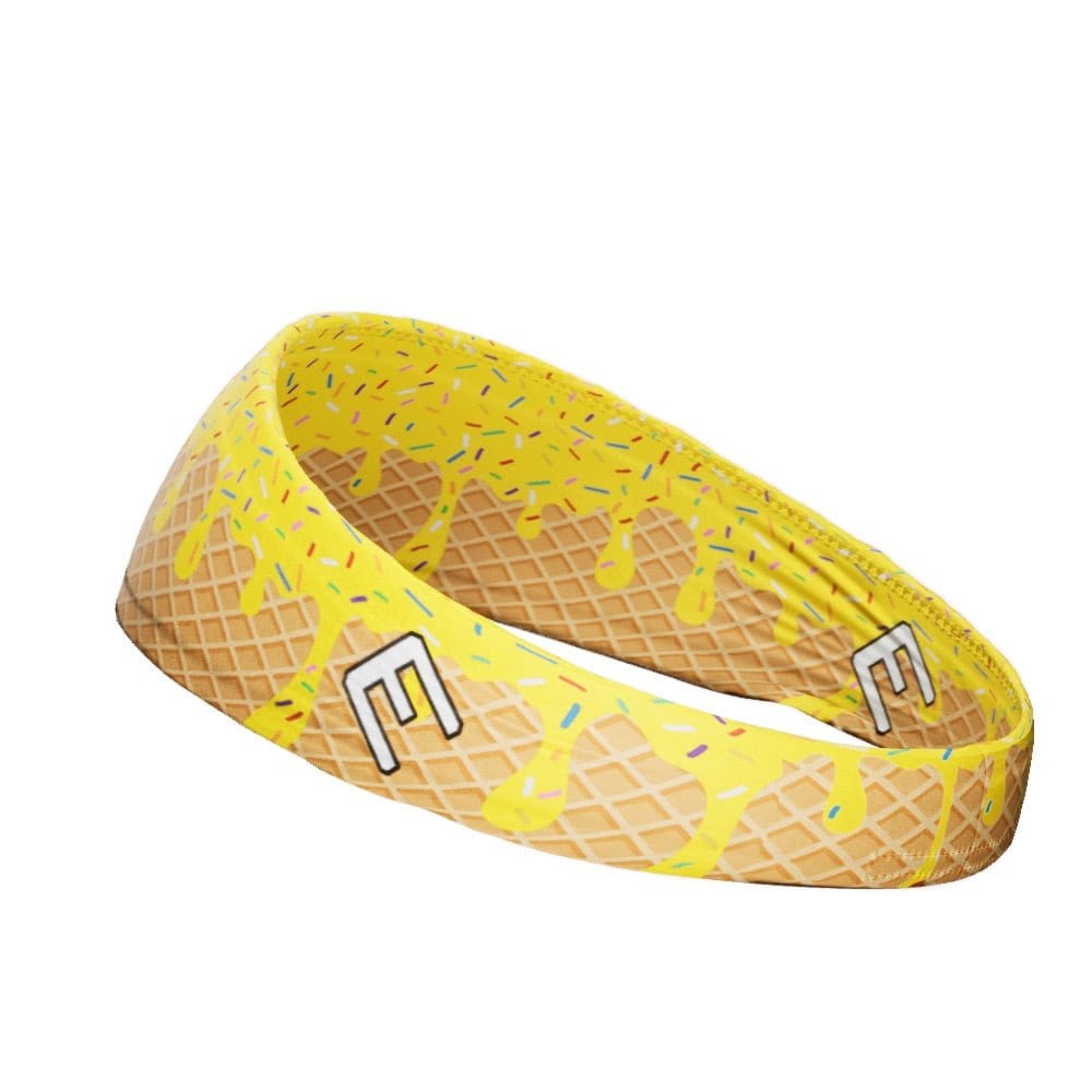 Yellow Ice Cream Headband - Grit Grind Strength