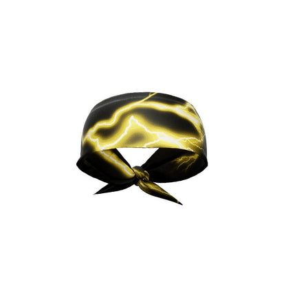 Yellow Lightning Tie Headband - Grit Grind Strength